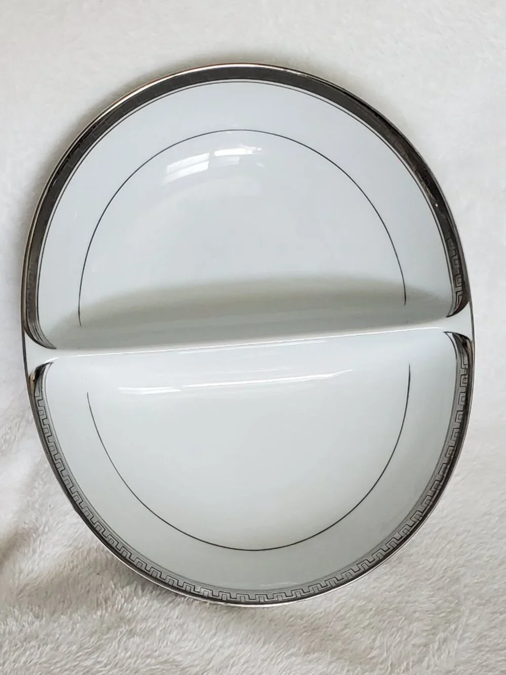 MIKASA Fine China ALTON 5299 -OVAL DIVIDED SERVING BOWL Japan EUC!